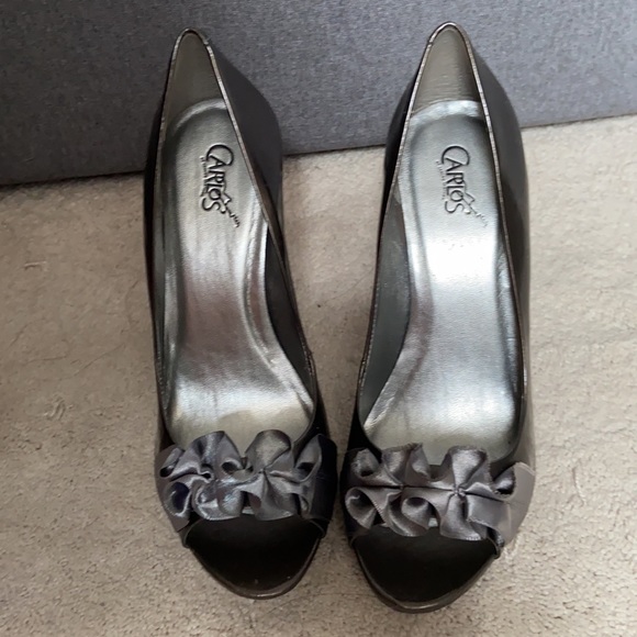 Carlos Santana peep toe platform heels size 8.5 - Picture 2 of 6